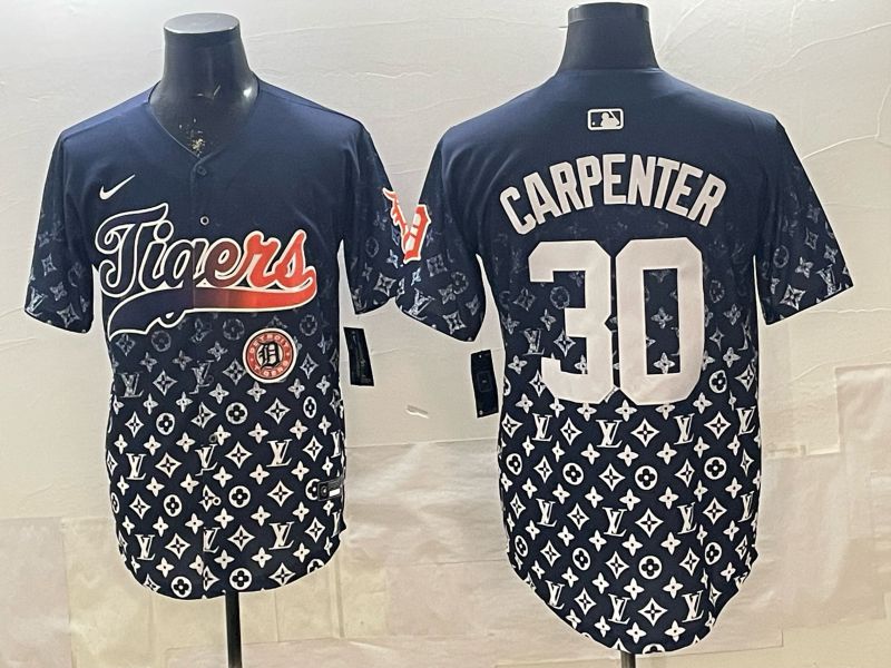 Men 2026 Detroit Tigers #30 Carpenter Blue Game Nike MLB Jersey 06